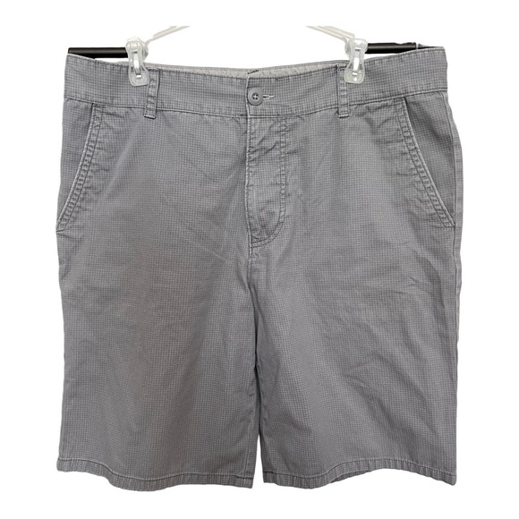 OP Men's Flat Front Cotton Chino Shorts Pockets Ripstop Summer Gray Size 36 - Picture 1 of 6